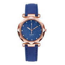 Load image into Gallery viewer, Casual Women Romantic Starry Sky Wrist Watch Leather Rhinestone Designer Ladies Clock Simple Dress Gfit  Montre Femme@50